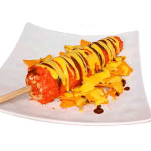 Elote revolcado con fritura
